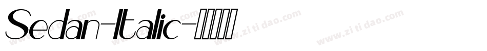 Sedan-Italic字体转换