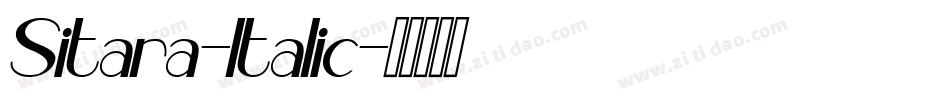 Sitara-Italic字体转换