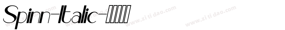 Spinn-Italic字体转换 Spinn-Italic字体转换