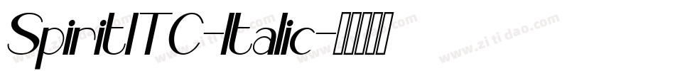 SpiritITC-Italic字体转换