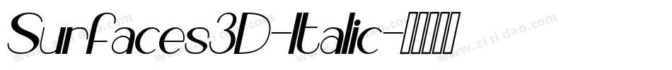Surfaces3D-Italic字体转换