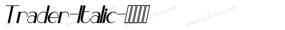Trader-Italic字体转换