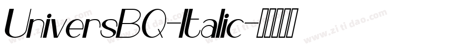 UniversBQ-Italic字体转换