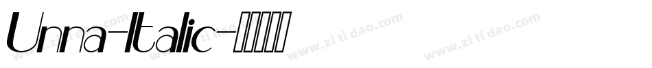 Unna-Italic字体转换