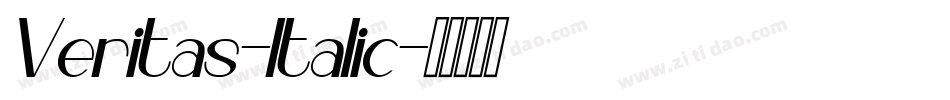 Veritas-Italic字体转换