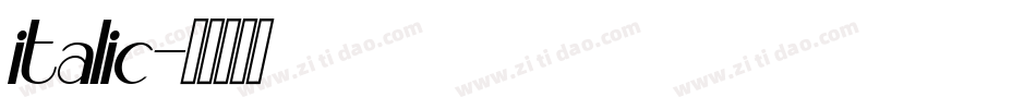 italic字体转换