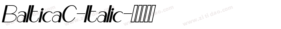 BalticaC-Italic字体转换