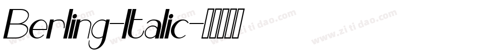 Berling-Italic字体转换