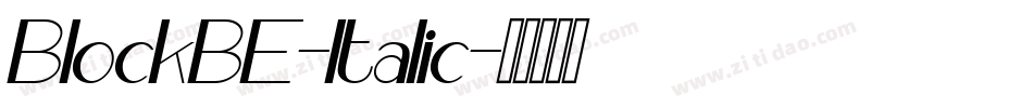 BlockBE-Italic字体转换
