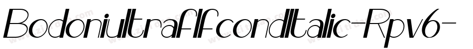BodoniultraflfcondItalic-Rpv6字体转换