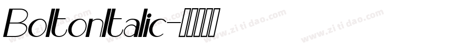 BoltonItalic字体转换
