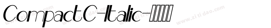 CompactC-Italic字体转换