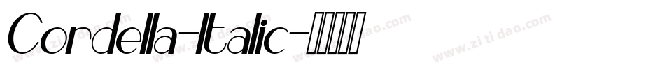Cordella-Italic字体转换