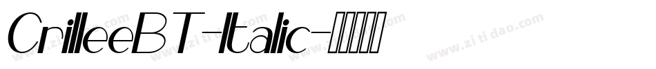 CrilleeBT-Italic字体转换