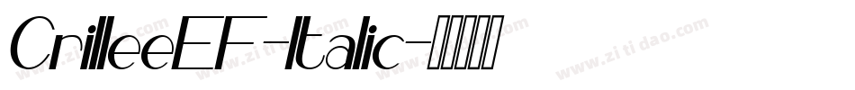 CrilleeEF-Italic字体转换