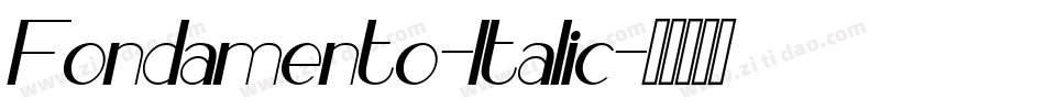 Fondamento-Italic字体转换