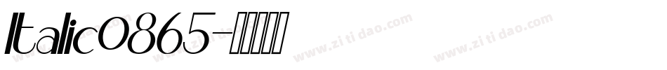 Italic0865字体转换