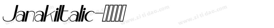 JanakiItalic字体转换