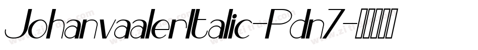 JohanvaalerItalic-Pdn7字体转换