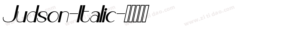 Judson-Italic字体转换