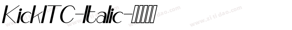KickITC-Italic字体转换