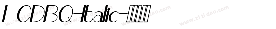 LCDBQ-Italic字体转换
