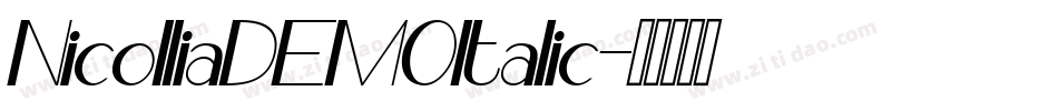 NicolliaDEMOItalic字体转换