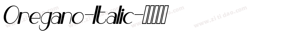 Oregano-Italic字体转换