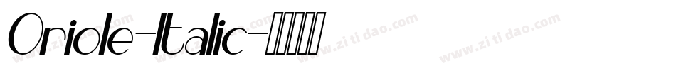 Oriole-Italic字体转换