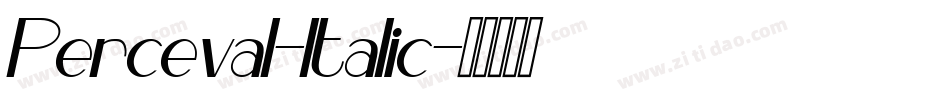 Perceval-Italic字体转换