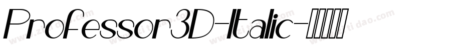 Professor3D-Italic字体转换