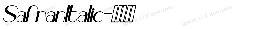 SafranItalic字体转换