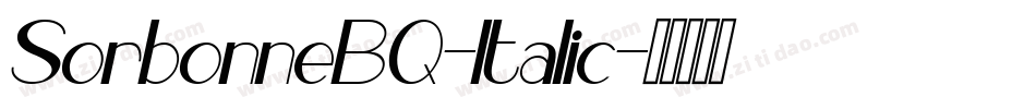 SorbonneBQ-Italic字体转换