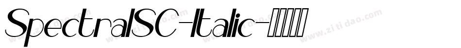 SpectralSC-Italic字体转换