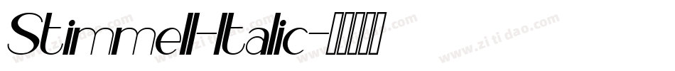 Stimmell-Italic字体转换