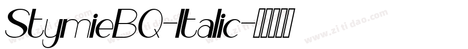 StymieBQ-Italic字体转换