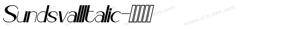 SundsvallItalic字体转换