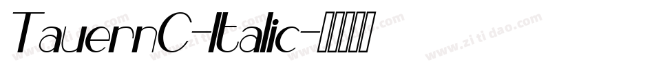 TauernC-Italic字体转换
