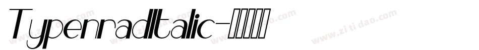 TypenradItalic字体转换