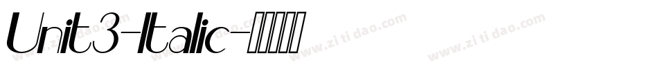 Unit3-Italic字体转换