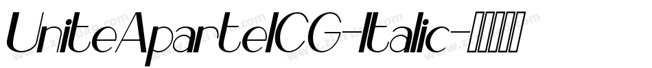 UniteAparteICG-Italic字体转换