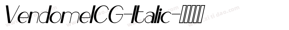 VendomeICG-Italic字体转换