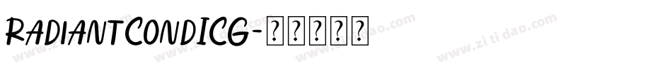RadiantCondICG字体转换