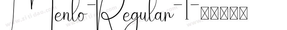 Menlo-Regular-1字体转换