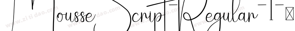 MousseScript-Regular-1字体转换