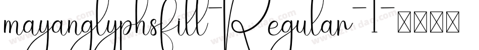 mayanglyphsfill-Regular-1字体转换