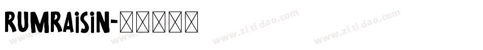 RumRaisin字体转换
