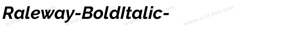 Raleway-BoldItalic字体转换