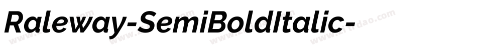 Raleway-SemiBoldItalic字体转换