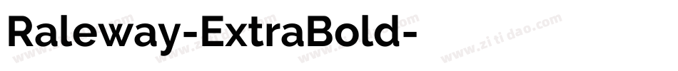 Raleway-ExtraBold字体转换